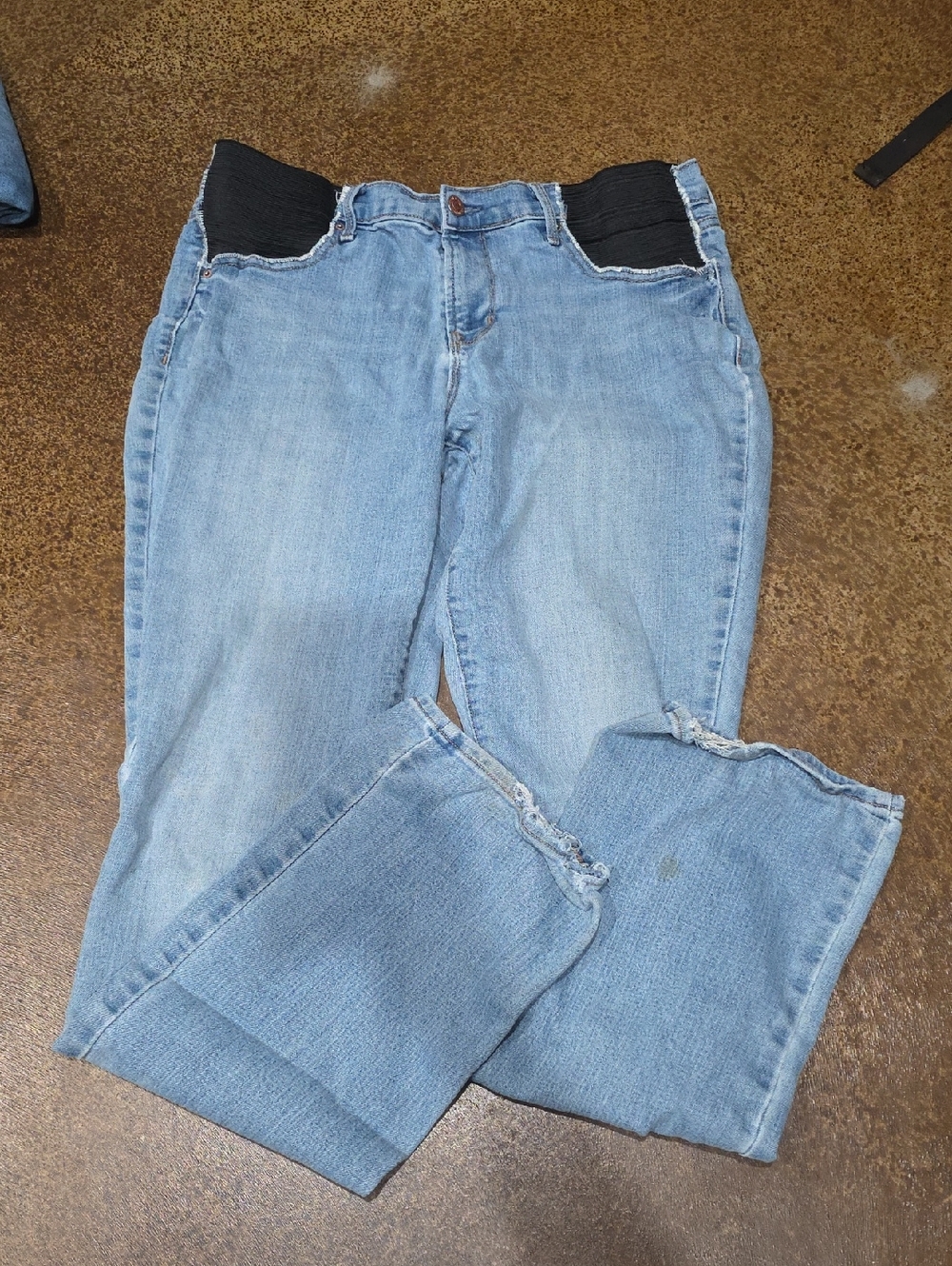 Old Navy Light Blue Curvy Profile Jeans Added Materniy Pannel